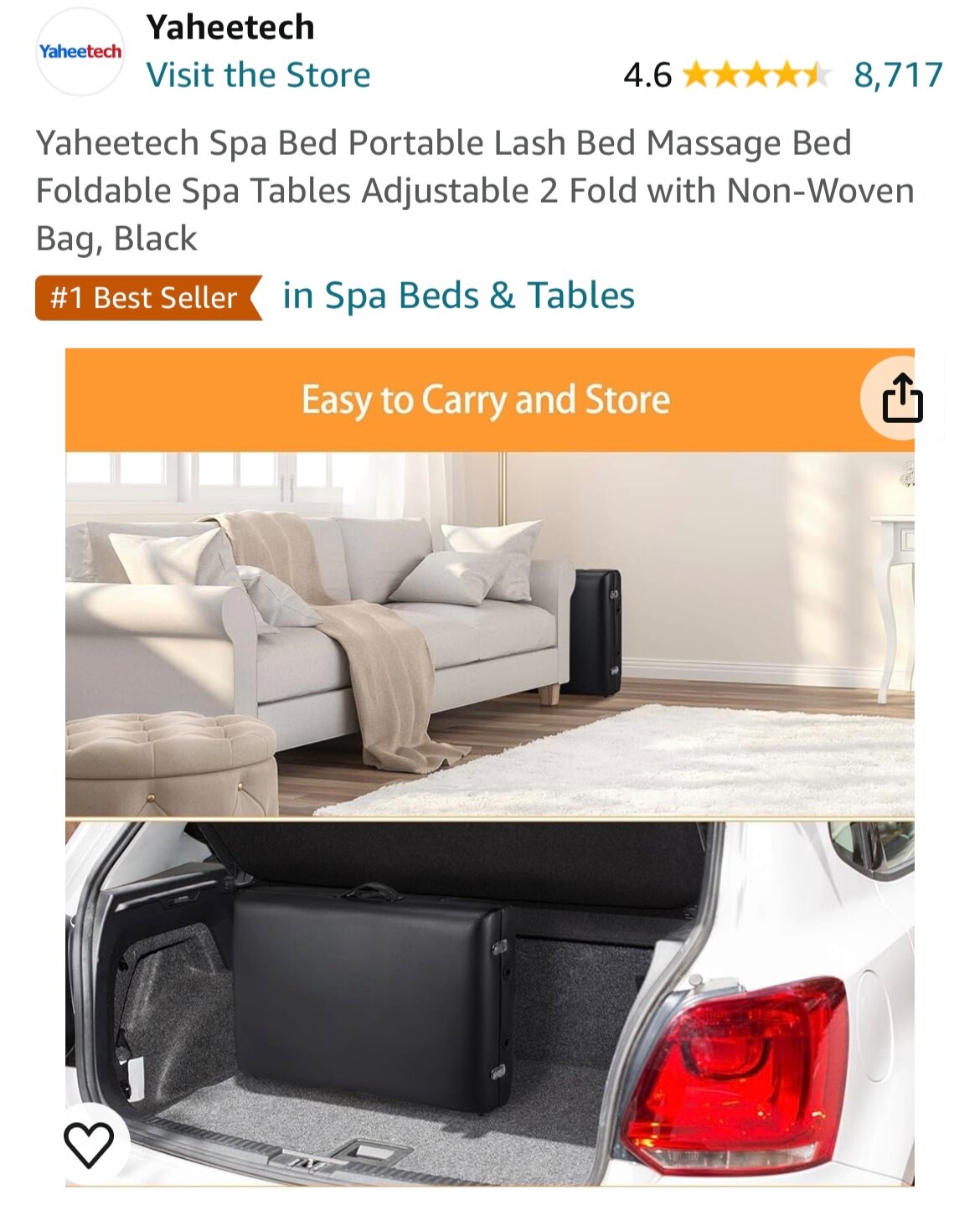 Yaheetech 610889 Massage Table - Black