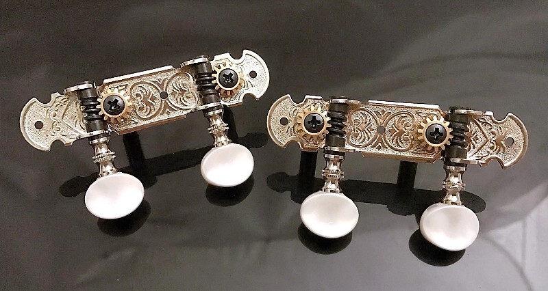Nickel Plated Ukulele Classical Slotted head Machine Head tuner peg 1R1L 427N-SW