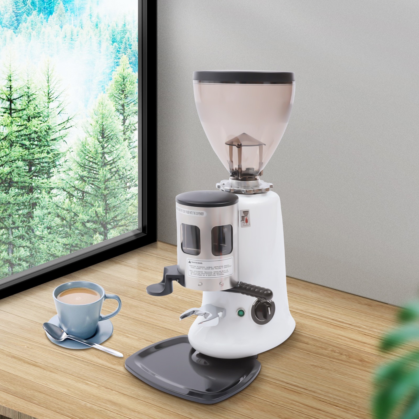 Commercial Coffee Grinder 1200g Hopper Capacity for Fresh Espresso Beans