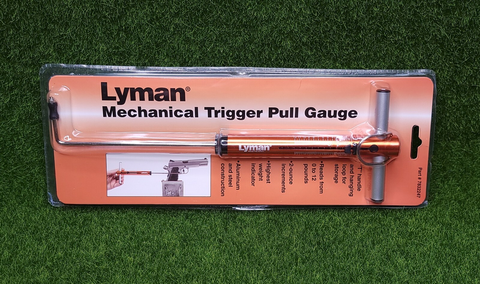 Lyman Mechanical T-Handle Trigger Pull Gauge 0-12 LBS, 2oz Increments - 7832247