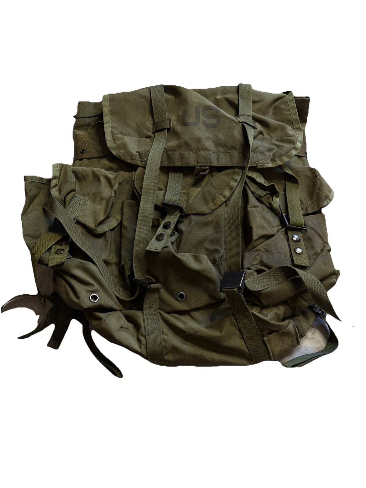 1976 US Army Field Pack Combat Nylon LC-1 Medium Alice Vintage Backpack No Frame