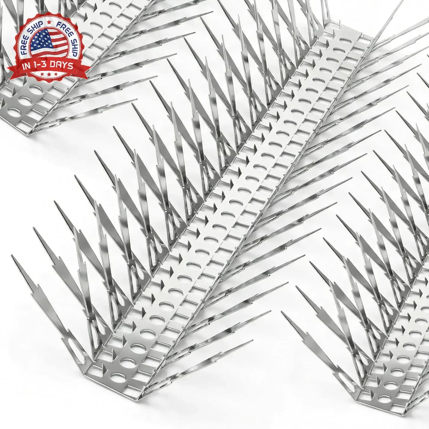 OFFO Bird Spikes, 304 Stainless Steel Pigeon Spikes Cover 5 Feet, Easy to Instal