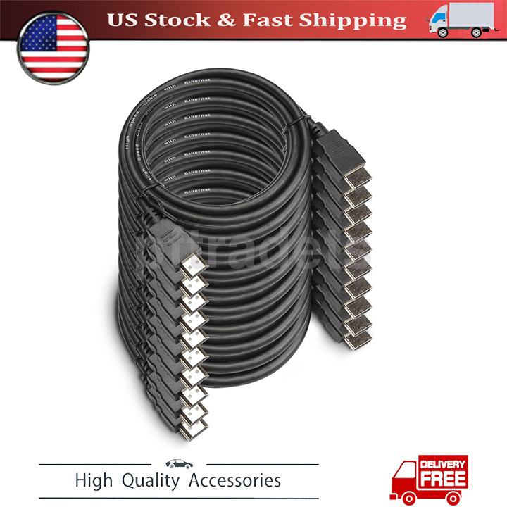 10PK 1.5m HDMI Cable Ultra Slim High-Speed HDMI HDTV PC Laptop Monitor