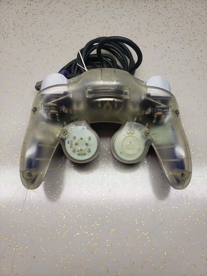 Excellent Official Nintendo GameCube Controller Indigo Purple & Clear Back Clean