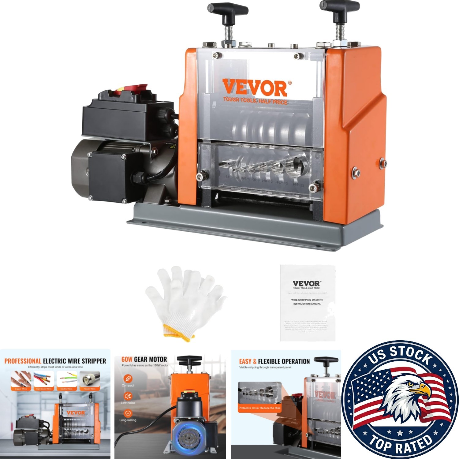 Ergonomic Electric Wire Stripper 60W - Versatile Stripping for Industrial Use