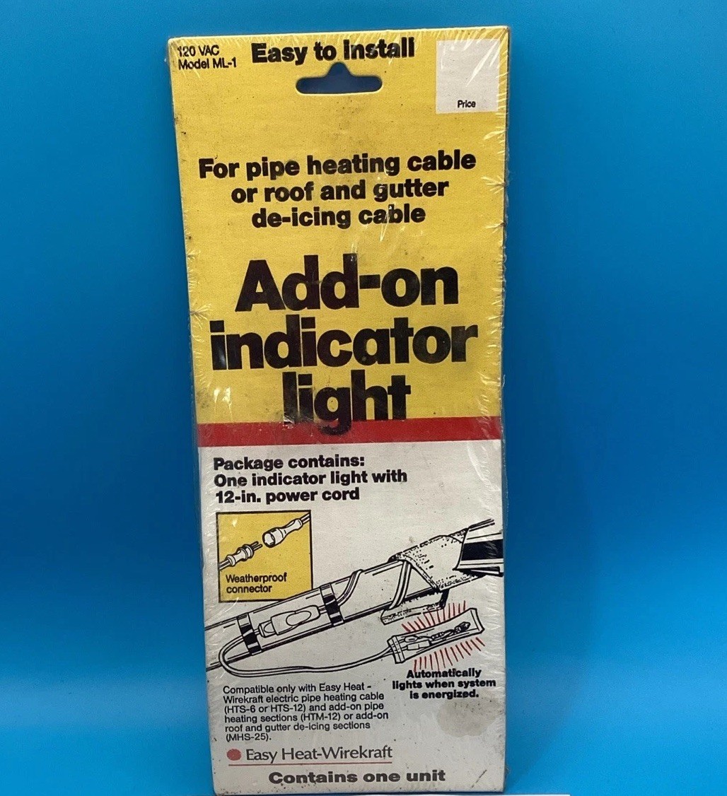 Easy Heat Wirekraft Add On Indicator Light Model ML-1 (NEW SHIPS FREE)