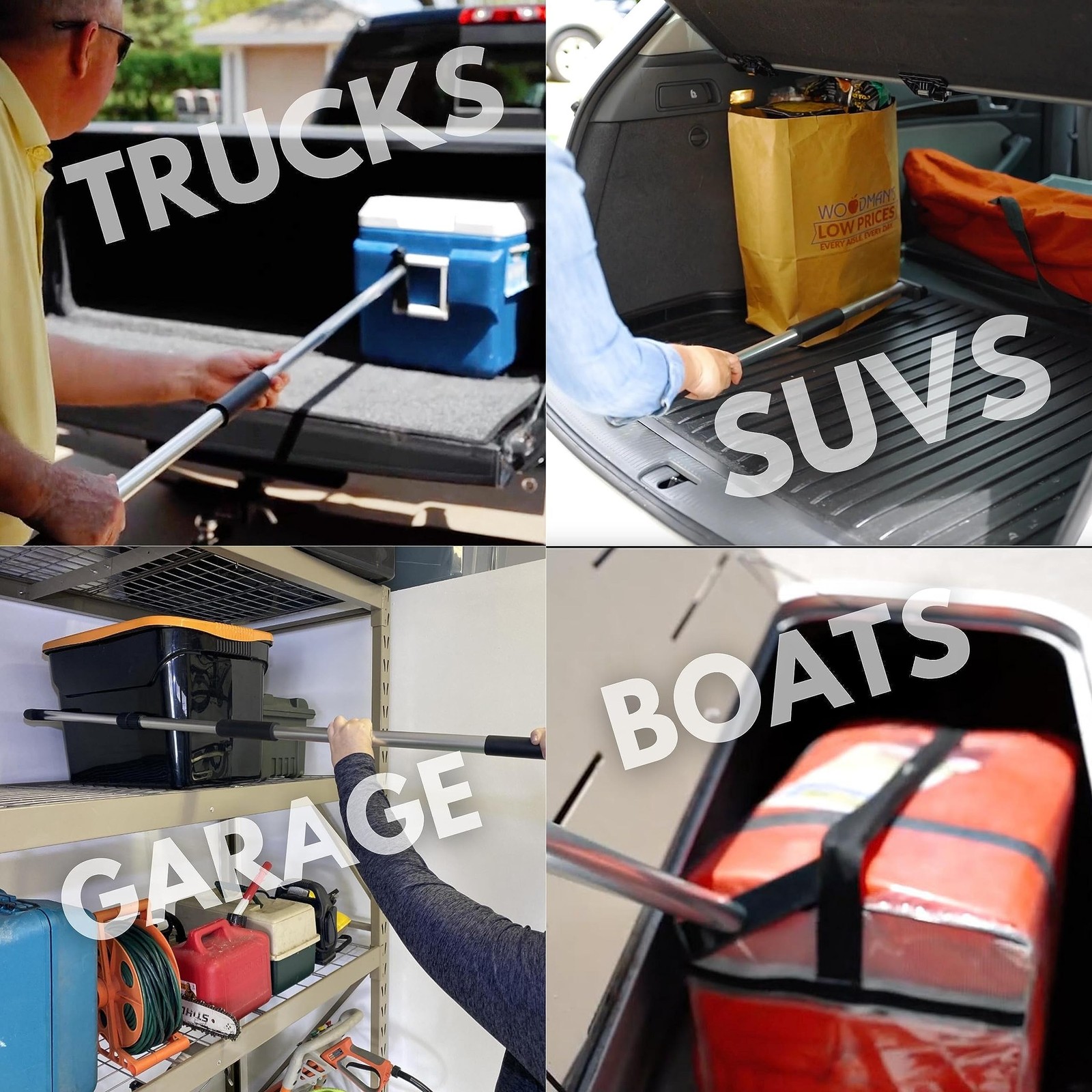 Retrieve ALL 36Inch Heavy Duty Retrieval Pole | No Rust Cargo Tool | MultiUse...