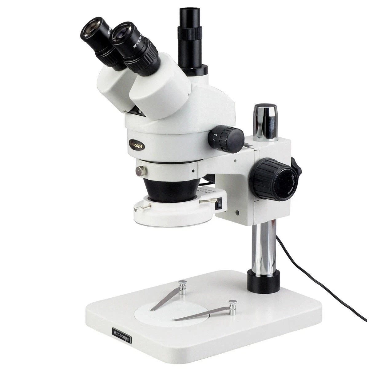 AmScope 3.5X-180X Inspection Zoom Stereo Microscope +144-LED Light