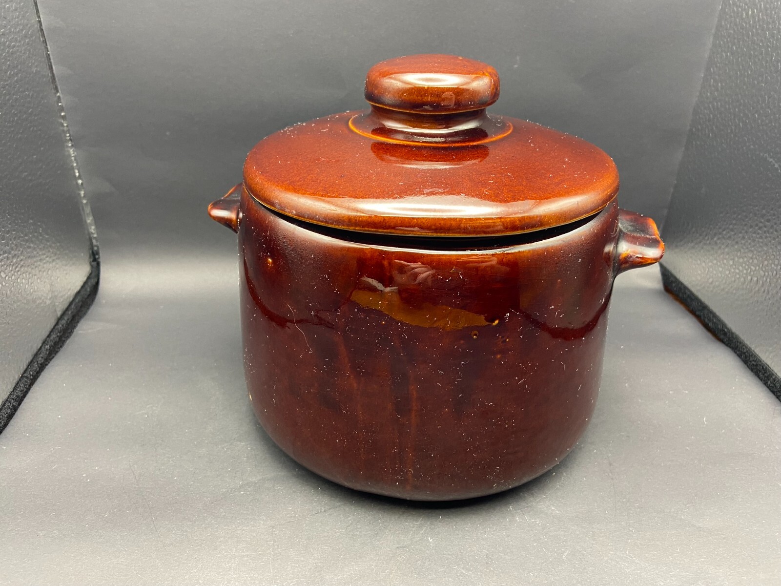 Vintage West Bend Bean Pot Genuine Ceramic Stoneware