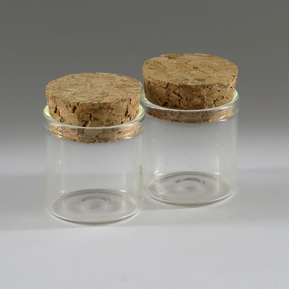10pcs Empty Sample Vials Clear Glass Bottles with Corks Jars Small bottl 5ML