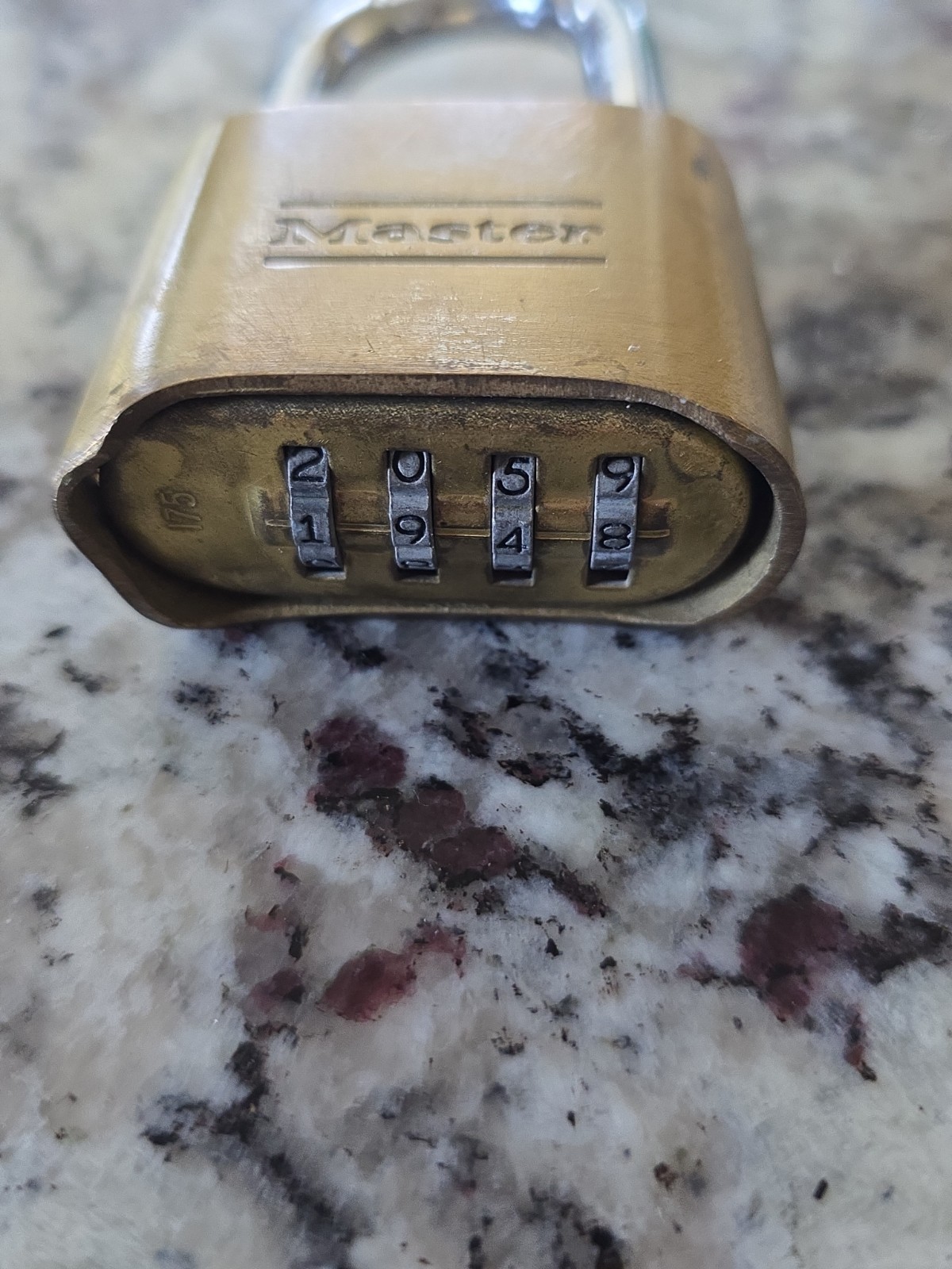Master Lock 175D Combination Padlock With Combination (No Key)