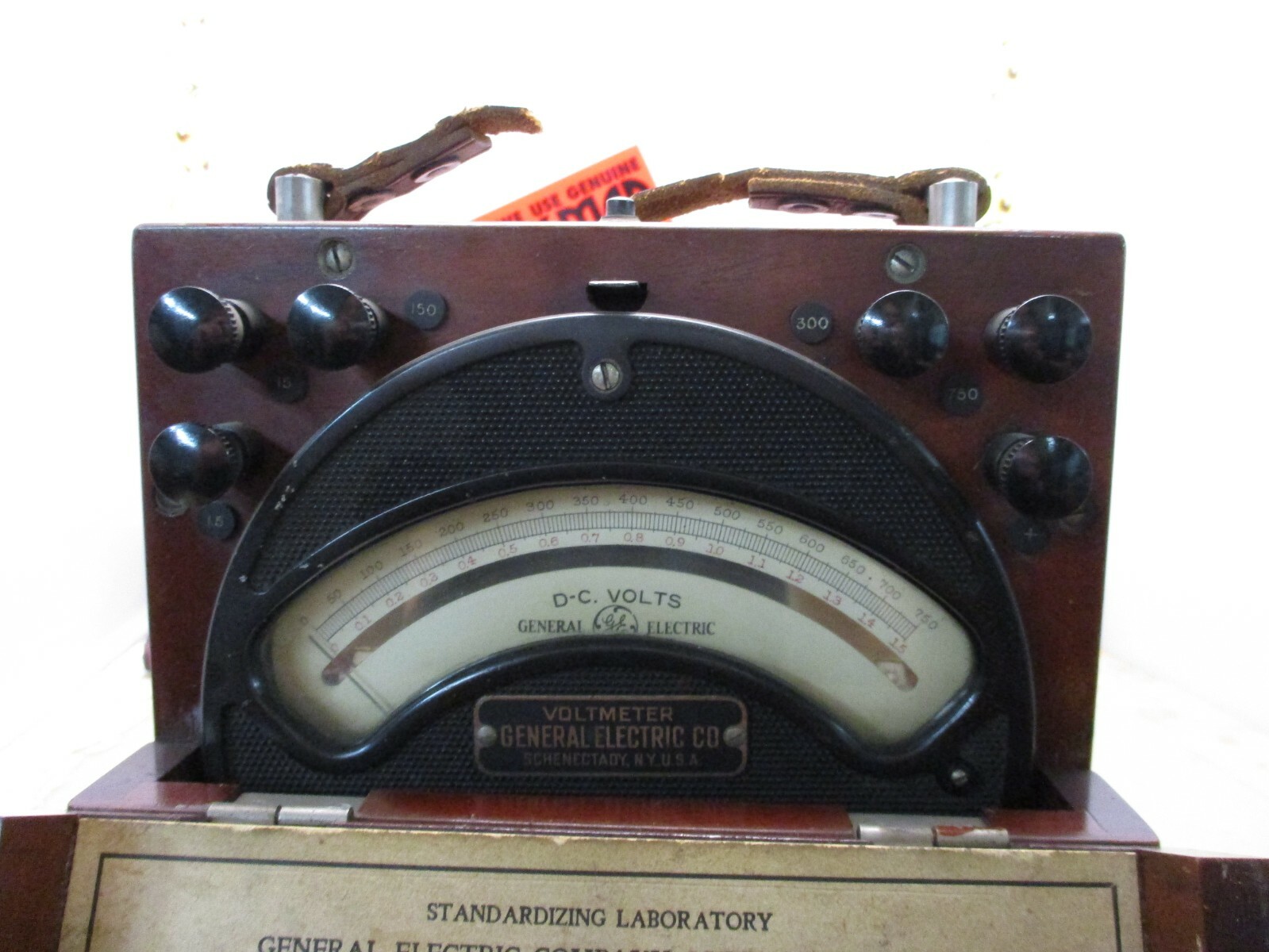 vintage 1932 general electric voltmeter dp-2 [3*D-23]