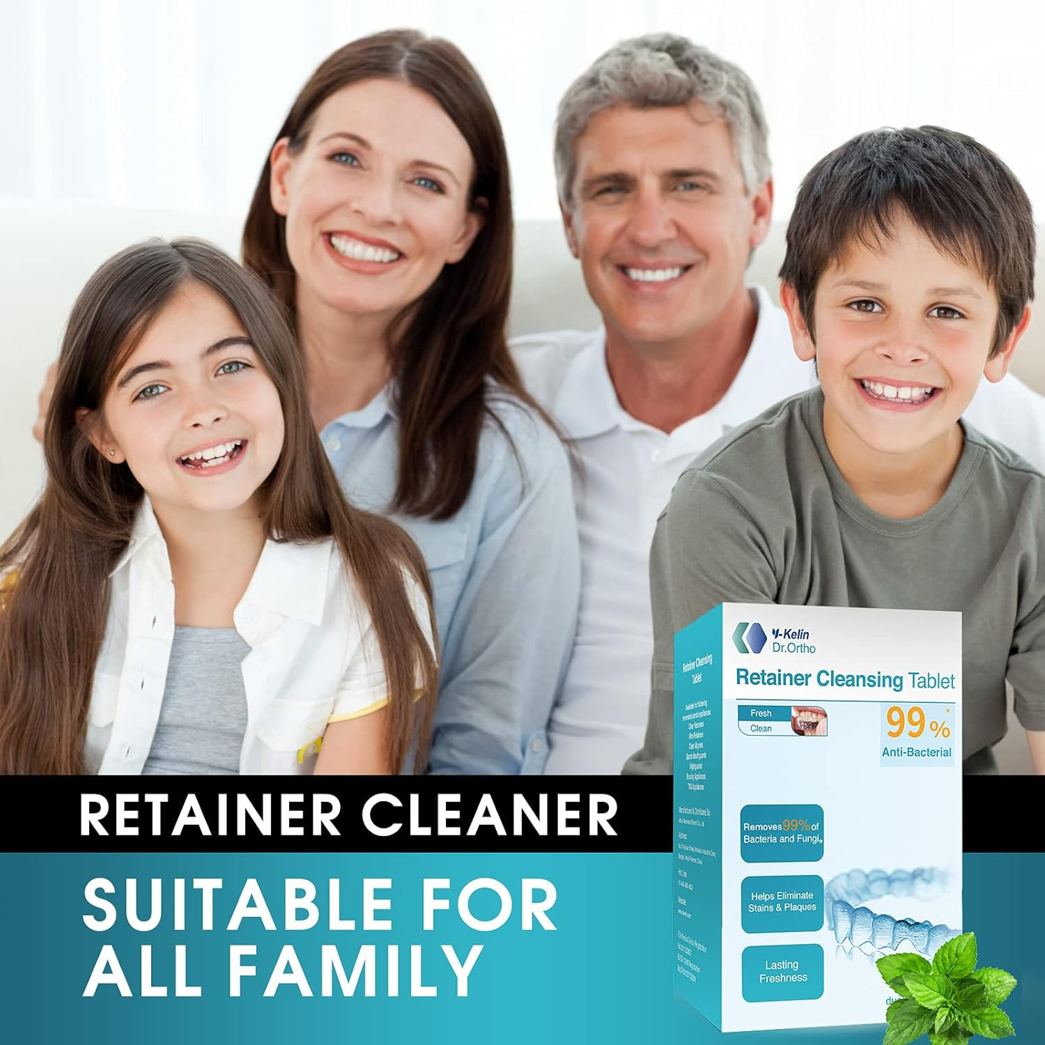 Retainer Cleaner Tablets Invisalign Cleaner Denture Cleaning Tablets,Remove S...
