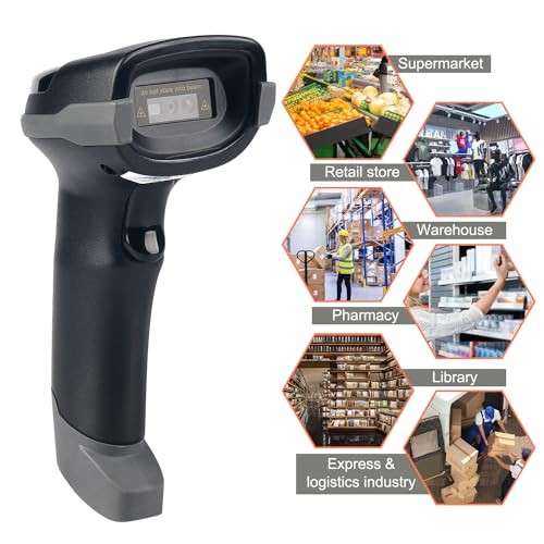 Wireless Barcode Scanner, Bluetooth 2.4G 3-in-1 1D 2D QR Scanner with