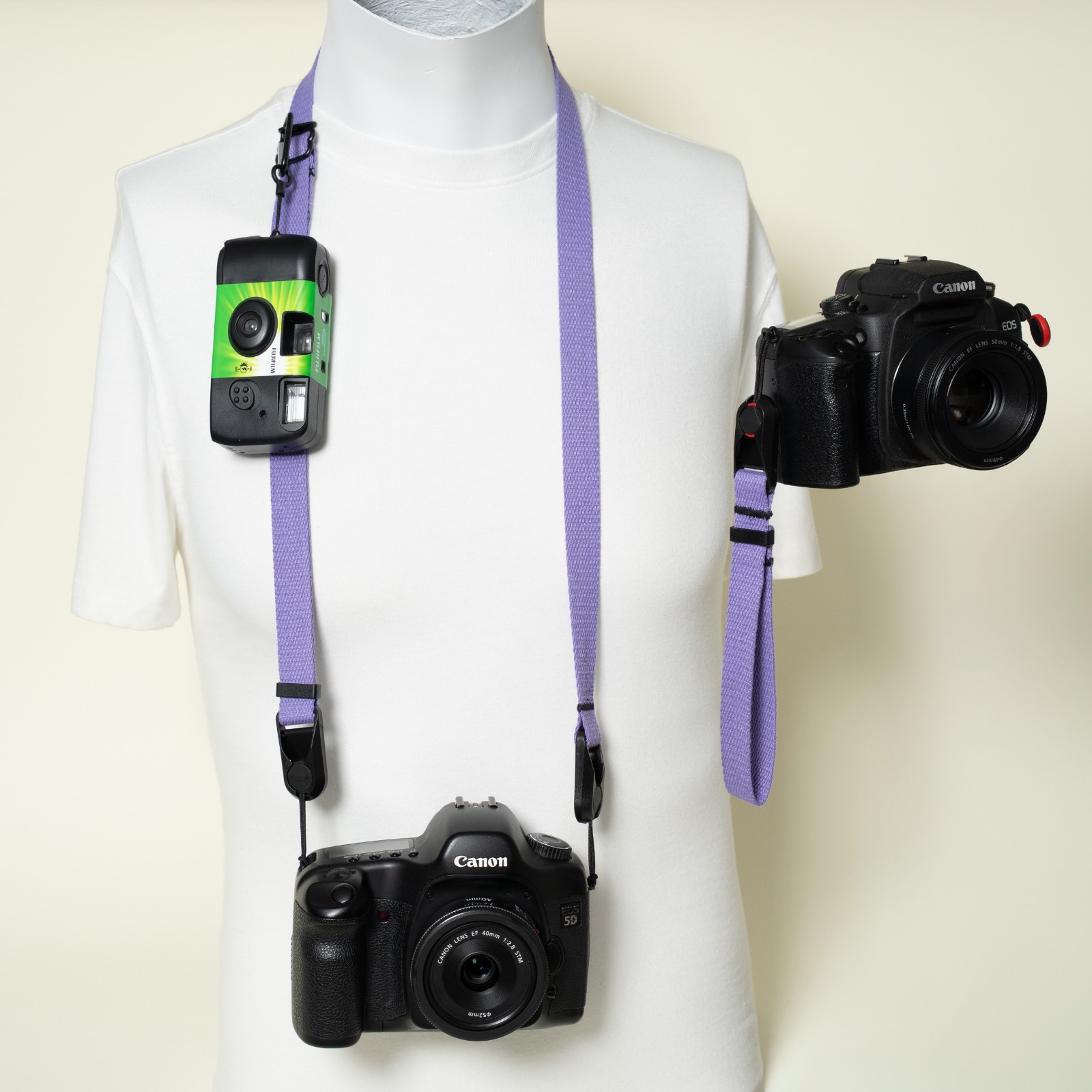 Handmade Adjustable Cotton Photo Camera Strap Neck Wrist w/ Peak Design Anchors