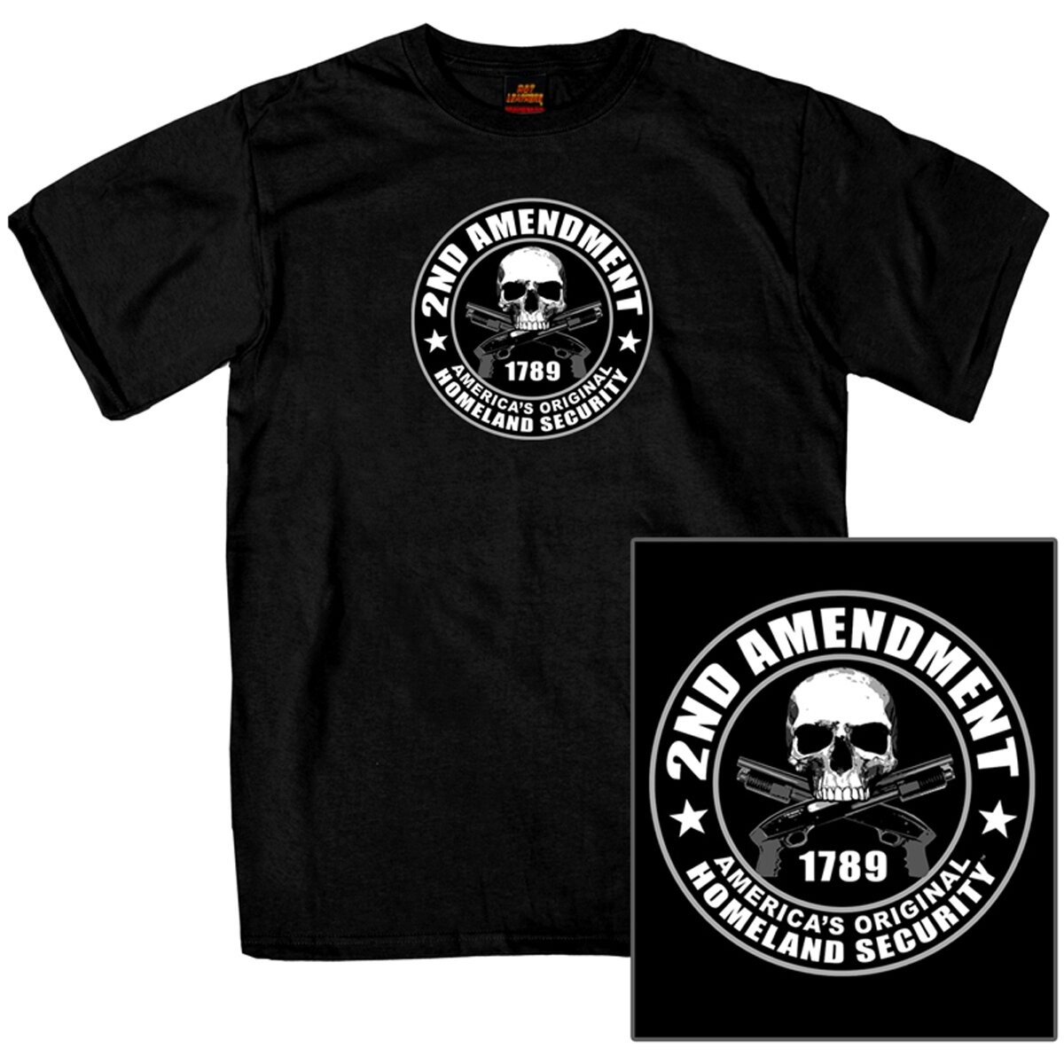 Hot Leathers Black 2nd Amendment T-Shirt - GMD1158XXXL  ( Size 3XL - XXX-Large )