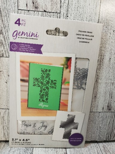 CCH2 Crafters Companion Christmas Abstract Shape Foliage Cross Stamp & Die Set