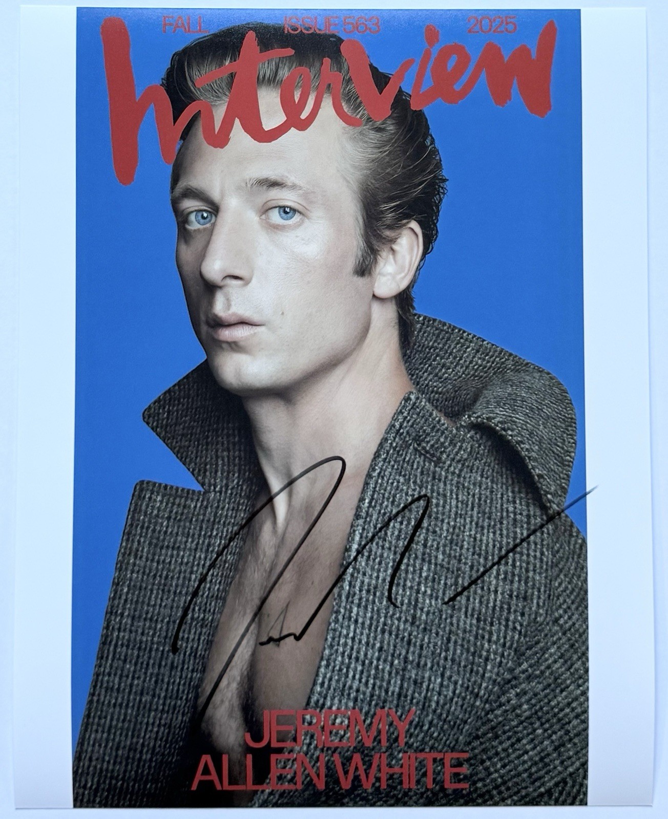 Jeremy Allen White Signed In Person 8x10 Photo - The Bear Shameless Springsteen