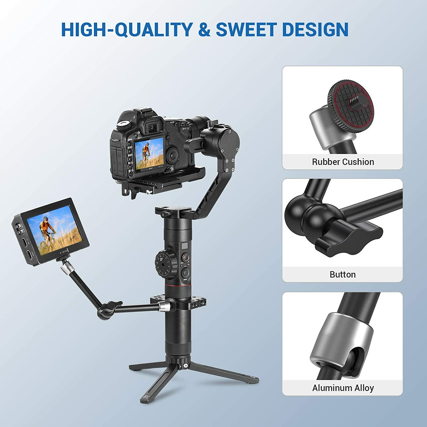 SmallRig Adjustable Articulating Magic Arm Ball Head Camera Mount for LCD Lights