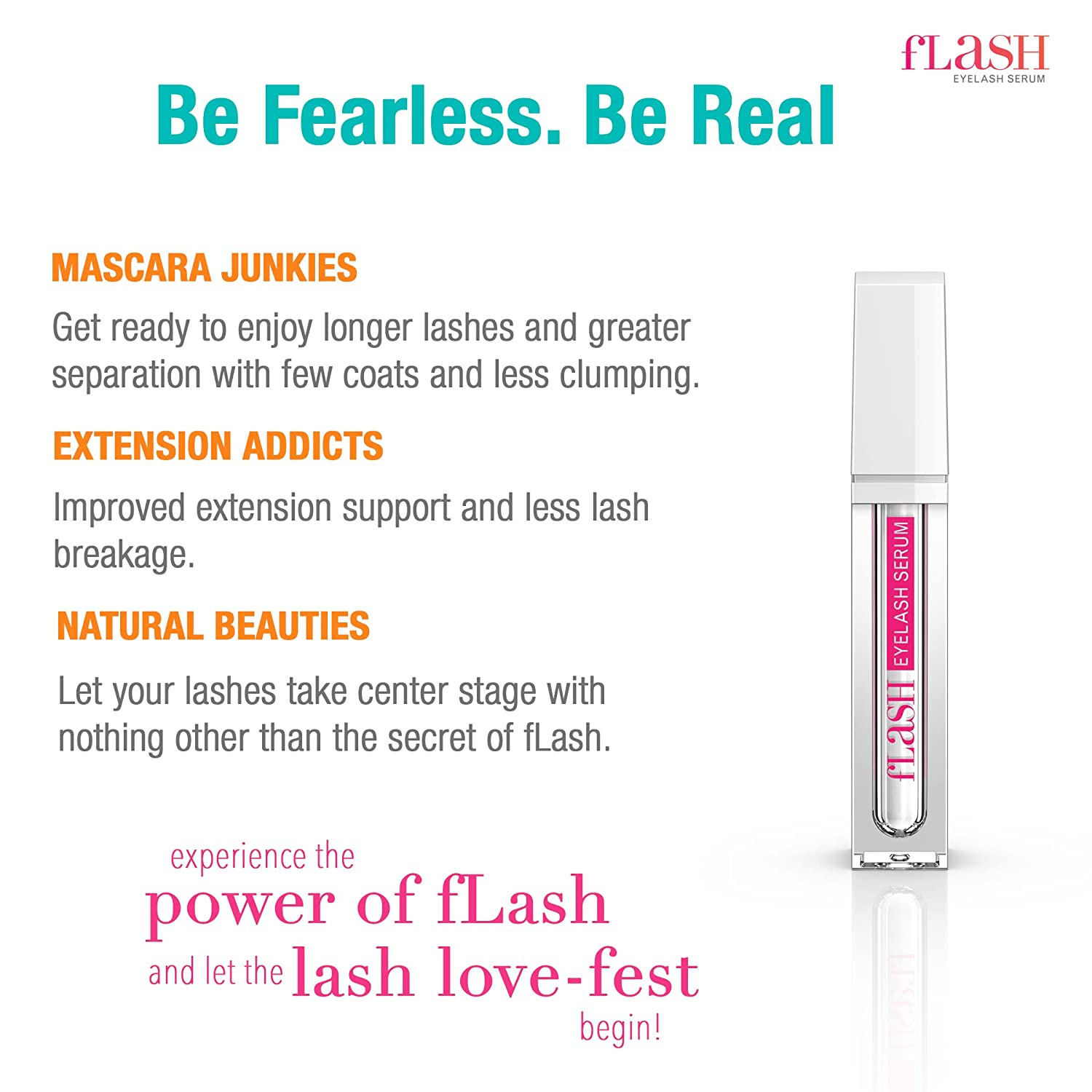 fLASH Eyelash Serum for Longer-Looking Lashes