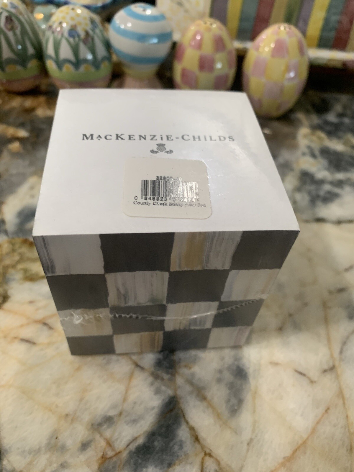 MacKenzie-Childs Courtly Check Note Pad Cube