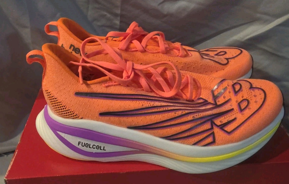 New Balance FuelCell SuperComp RC Elite v3 Shoes Orange Men SZ 8 New No Box Top