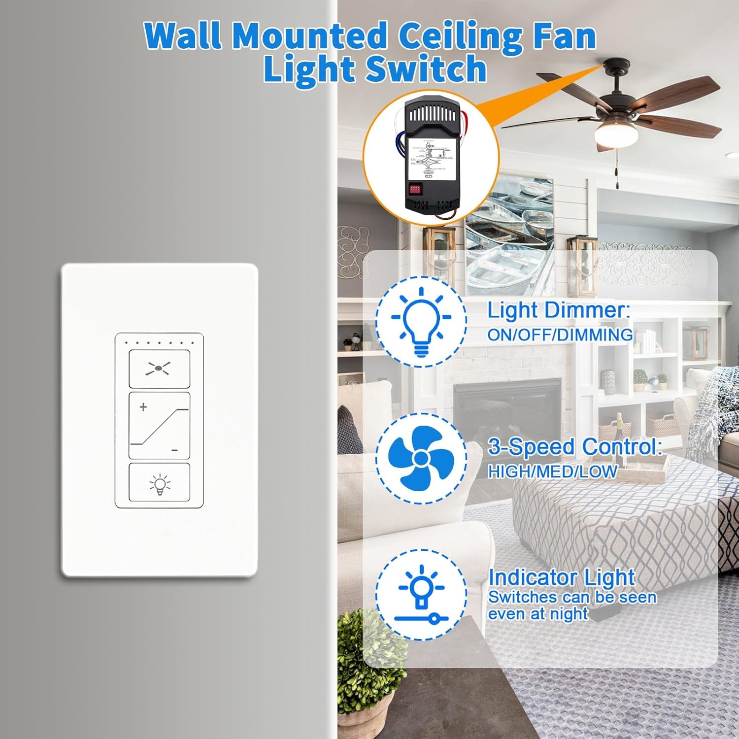 Ceiling Fan Remote Control Kit, Universal Ceiling Fan Remote Control Kit,