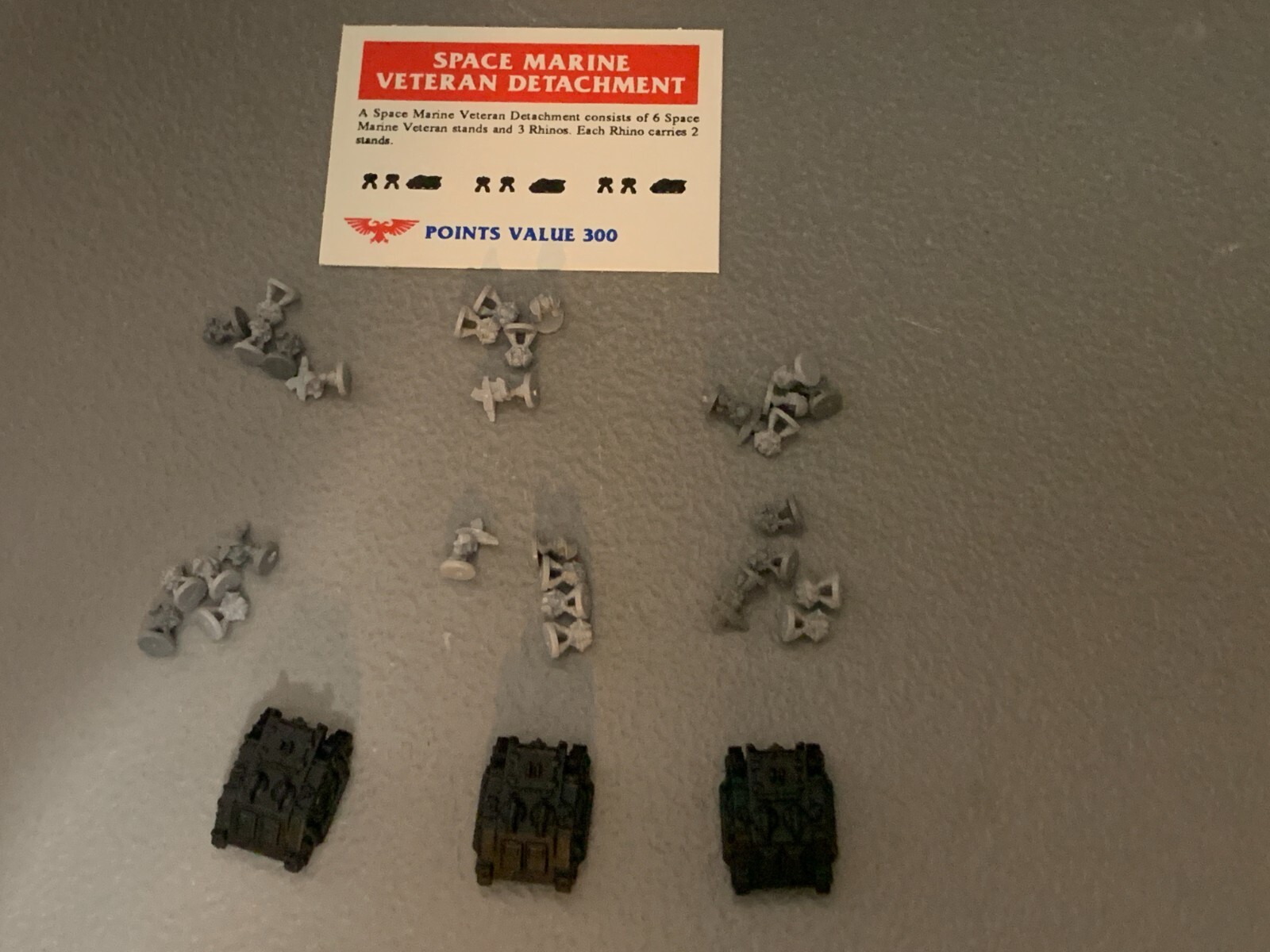 A12726 EPIC WARHAMMER 40K SPACE MARINES VETERAN DETACHMENT W CARD GAMES WORKSHOP