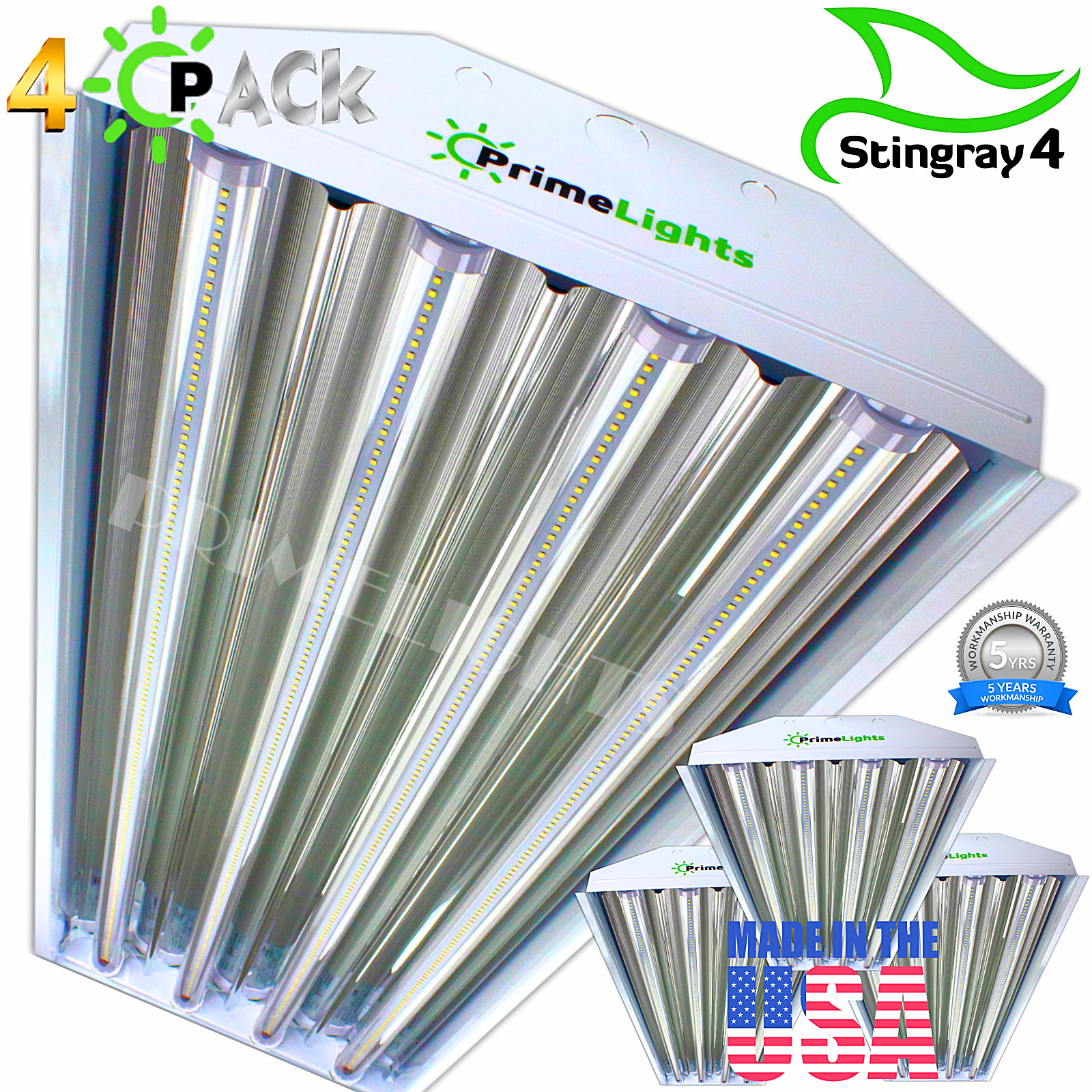 4Pack Warehouse 88W LED High Bay Replaces Metal Halide Lamps 250W