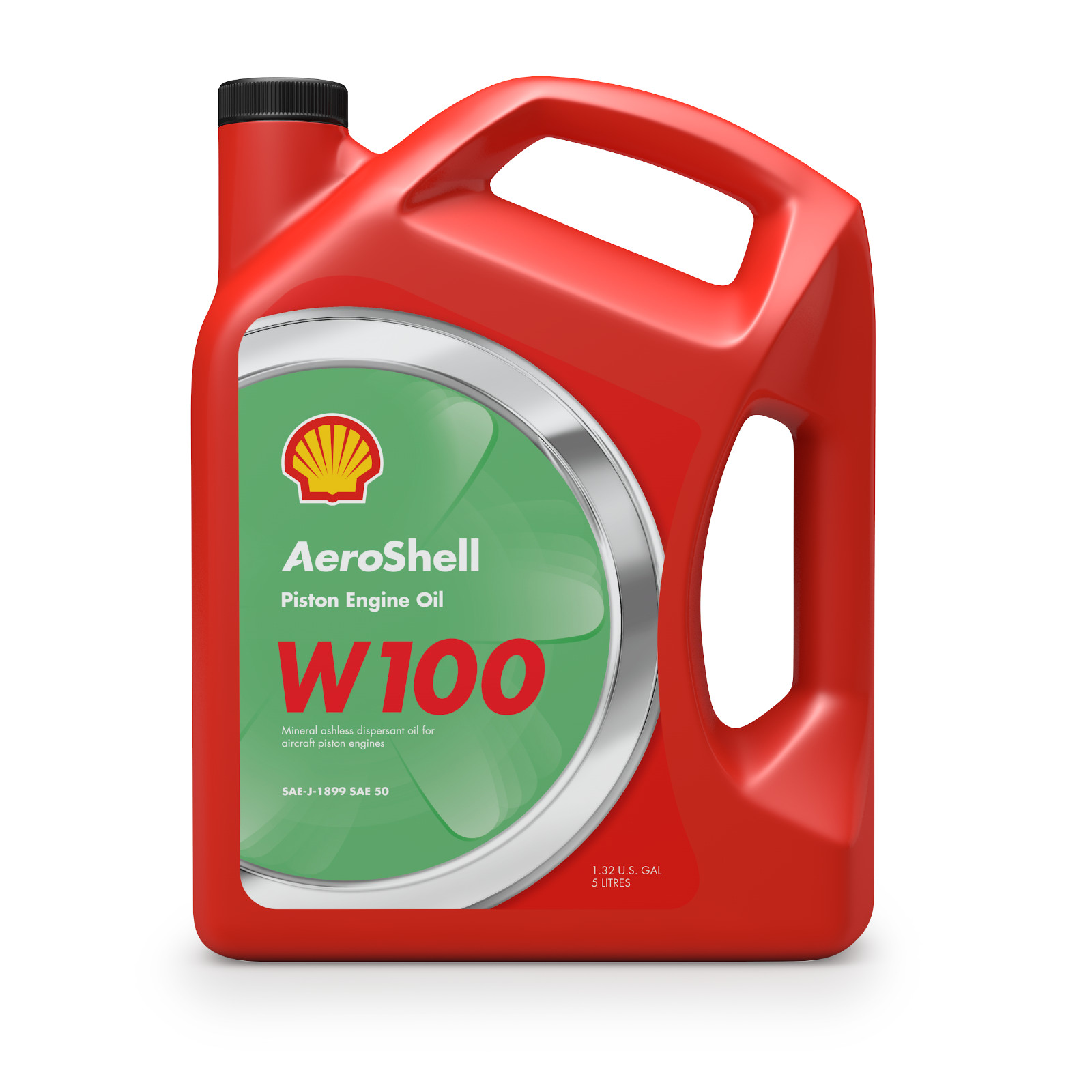 AeroShell W100 Piston Engine Aircraft Oil 5L Jug - Free Shipping! - SAE 50