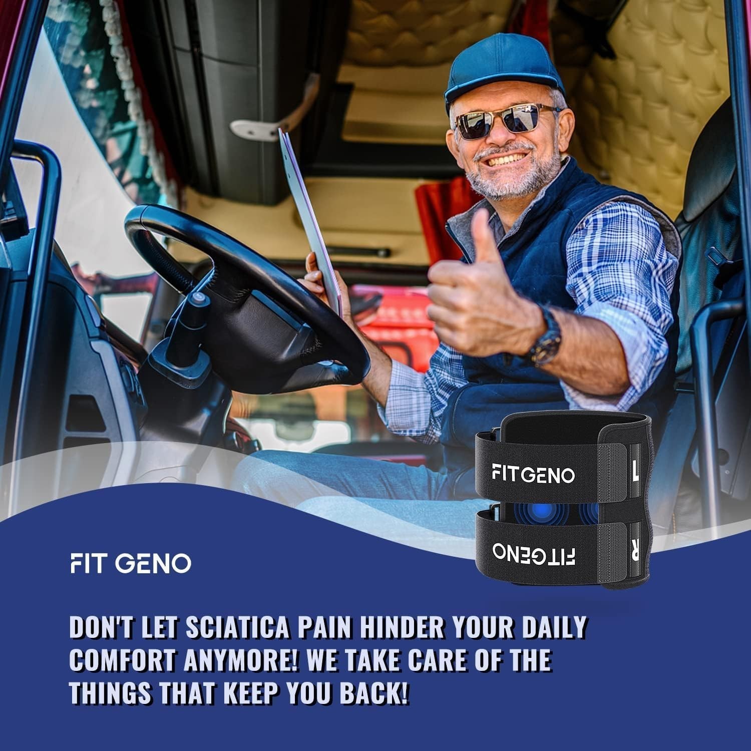 Fit Geno Sciatica Pain Relief Devices: Upgraded ReActive Plus Sciatica Pain R...