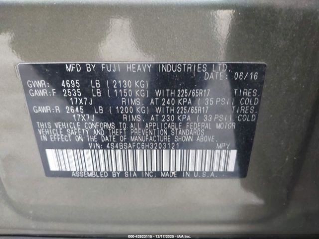 LEGACY 2017 Glove Box 4949418