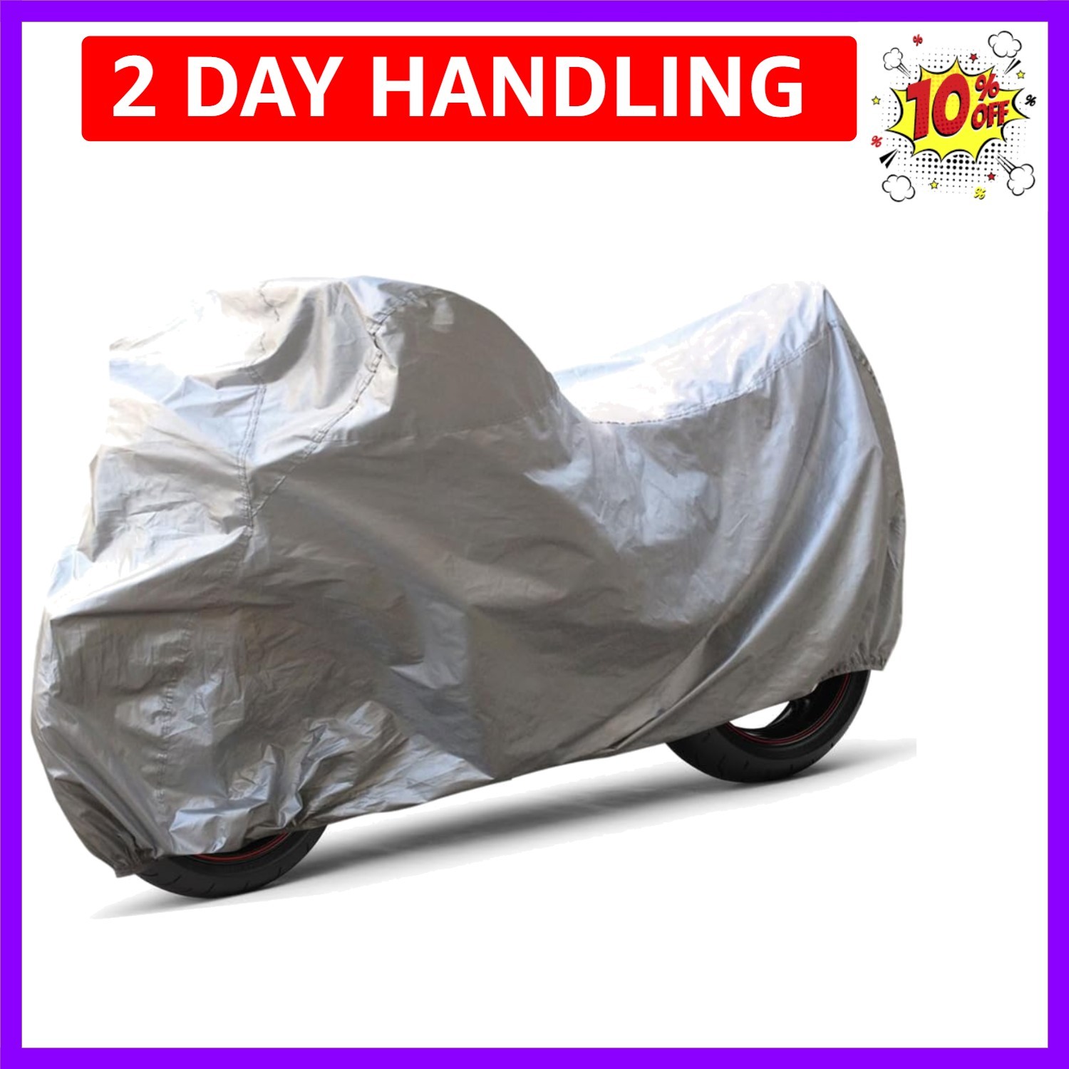 Solar-Tech Reflective Motorcycle Cover - 100% Sun-Proof - Ready-Fit / Semi Cu...