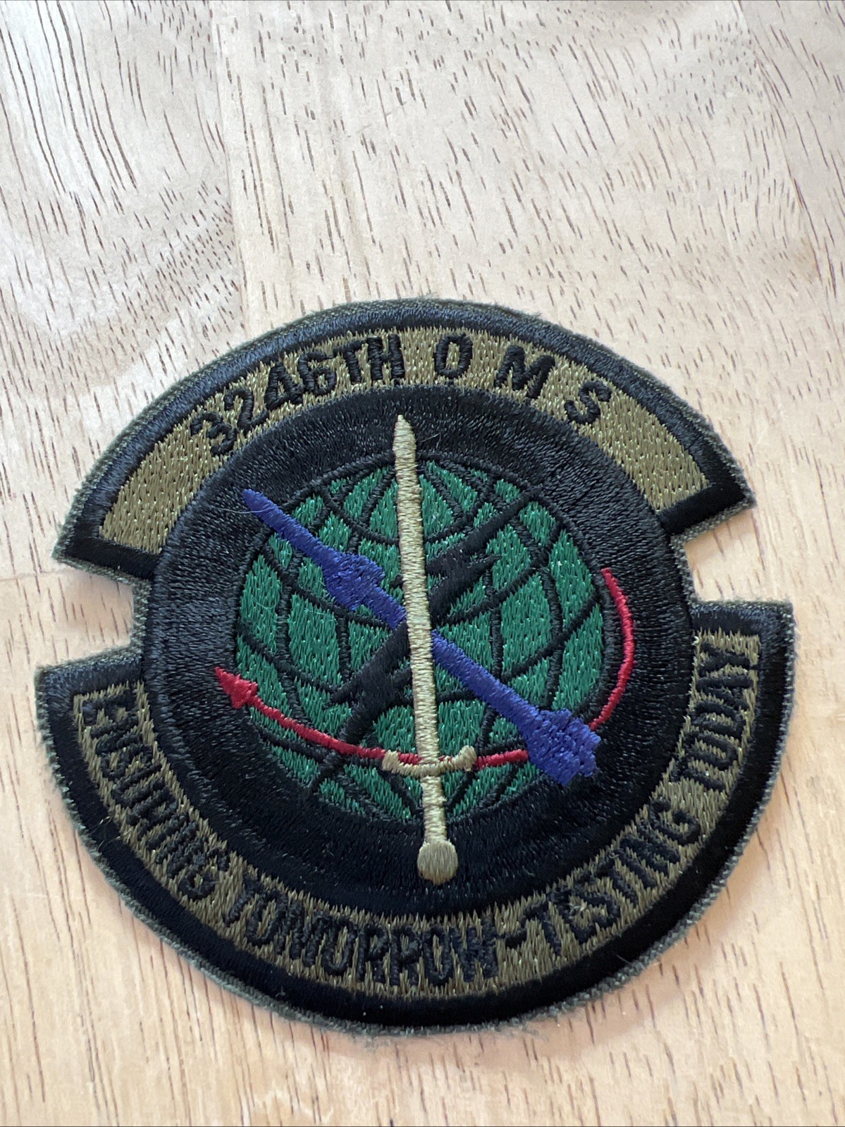 USAF 3246th Oms Ensuring Tomorrow Testing Today Patch