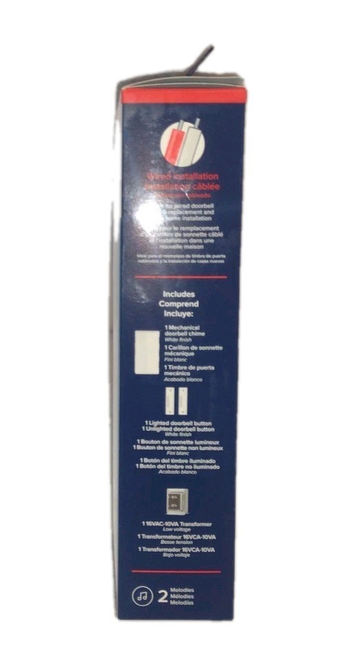 Heath Zenith Door Chime Basic Series Wired - White Model 18000088 NIB