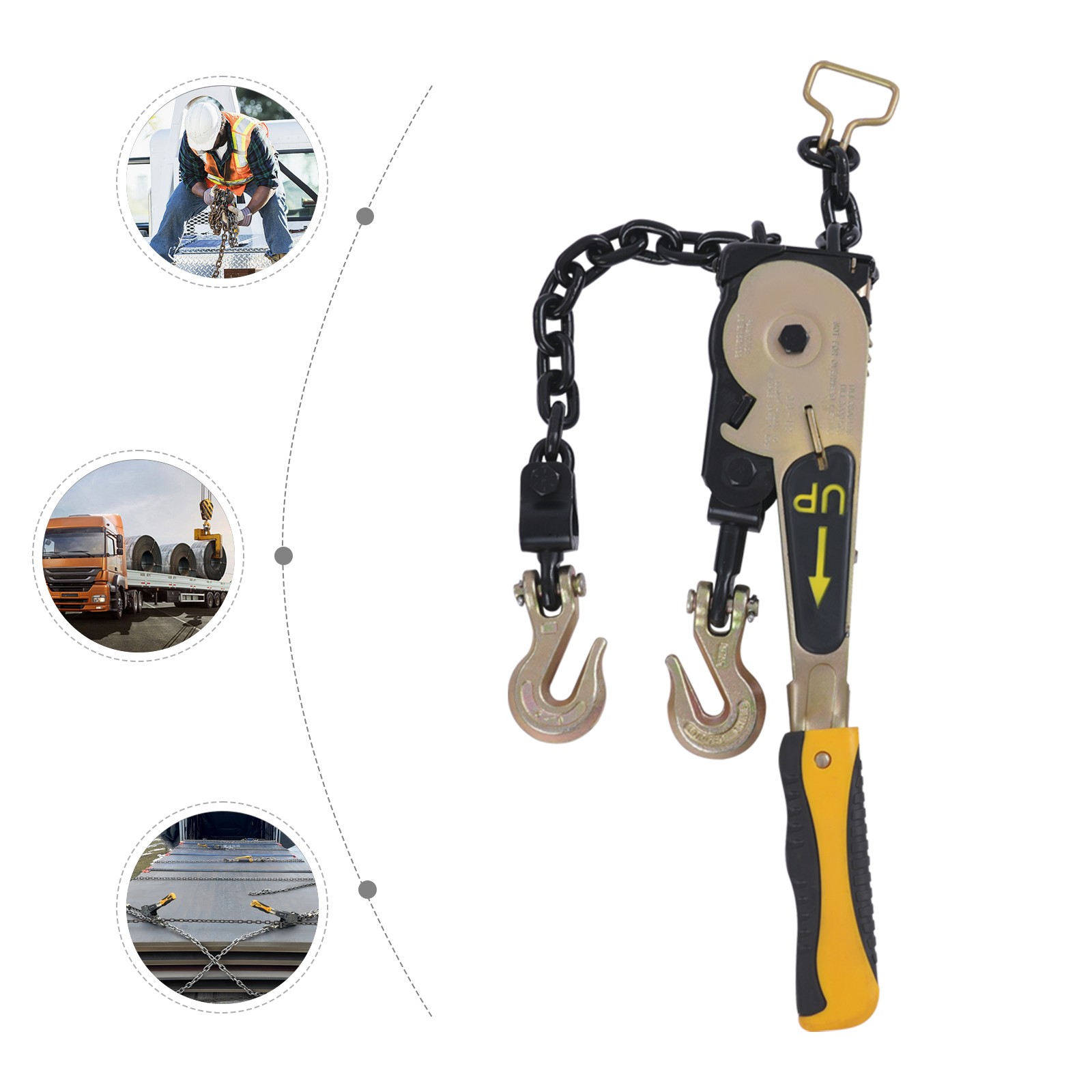 12" Alloy Steel Ratcheting Chain Binder 6000lbs Tie Down Ratchet Load Binder G70