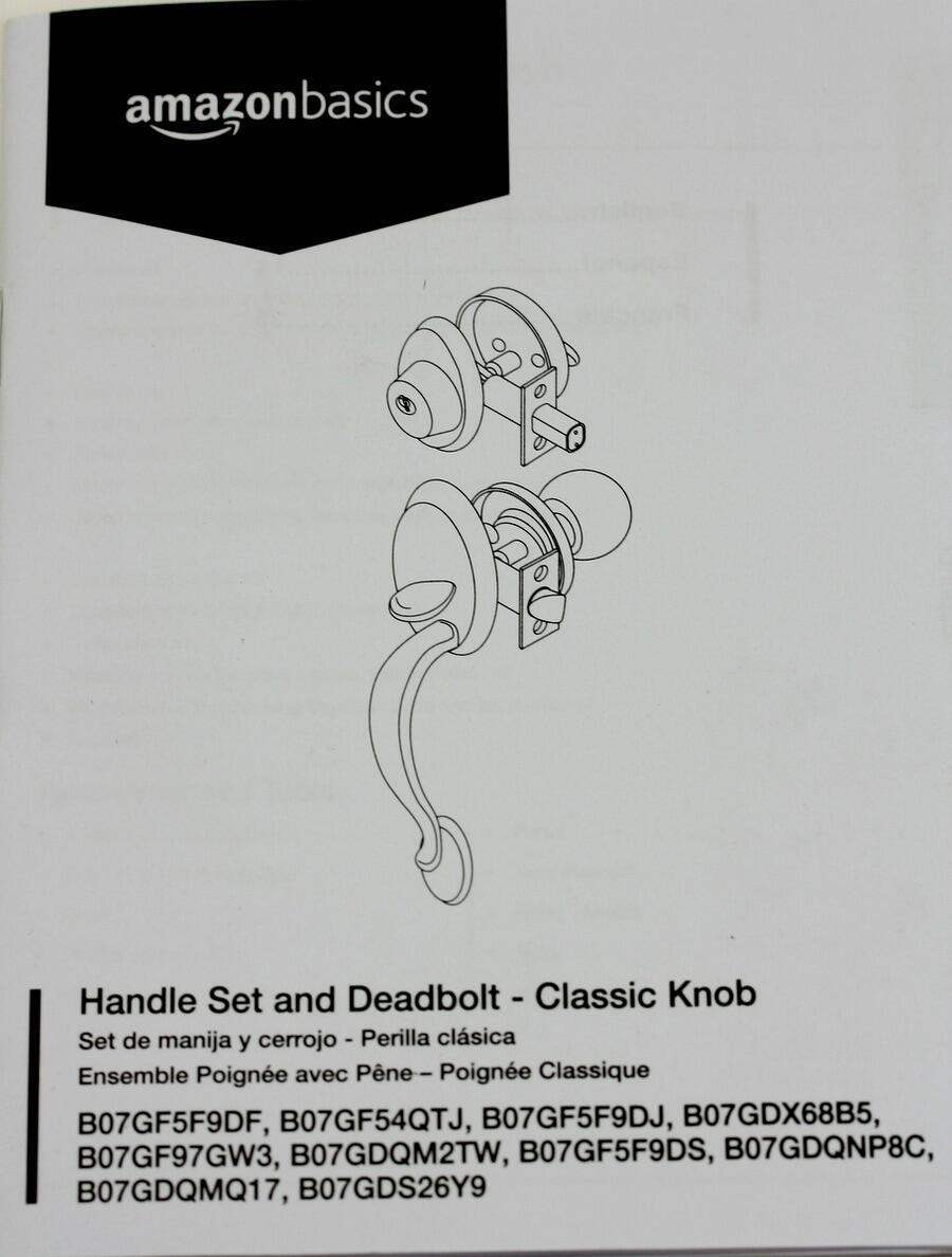 Amazon Basic Exterior Handle Set With In Satin Nickel AB-DH544 SN