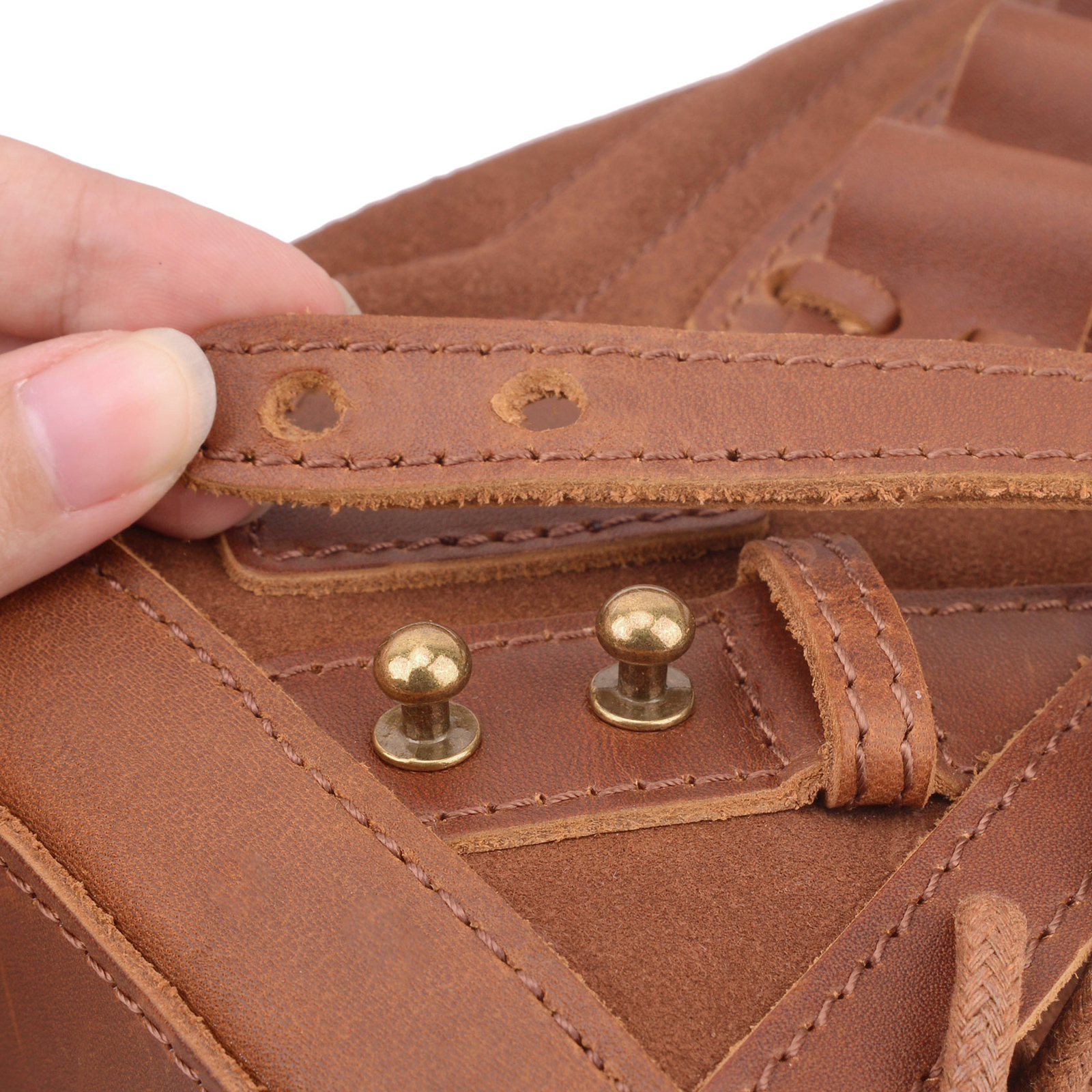No-Drill Leather Rifle Buttstock Sleeve with Shell Holder for .22 .357 .300win