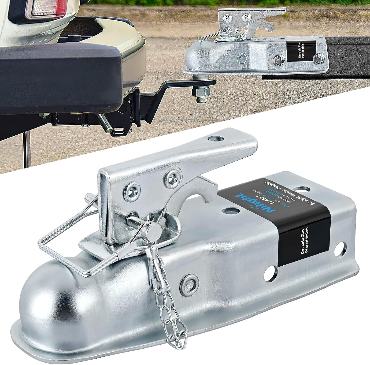 Nilight Straight Trailer Coupler or A-Frame Trailer Coupler 9 types choice