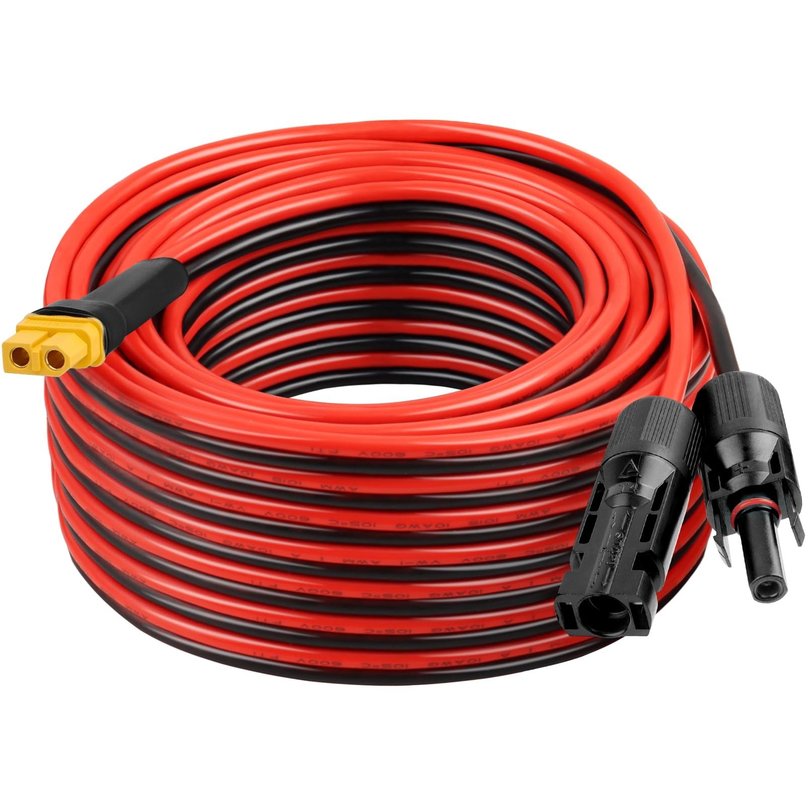 XRDS-RF 10AWG 40FT Solar to XT60 Female Cable 600V Rated
