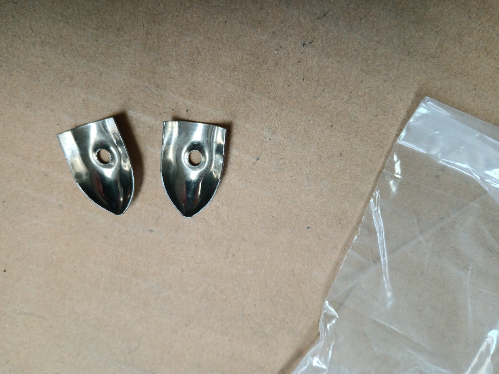 1953-75 Corvette Convertible Soft Top Bow Chrome Spear Tip Set Pair