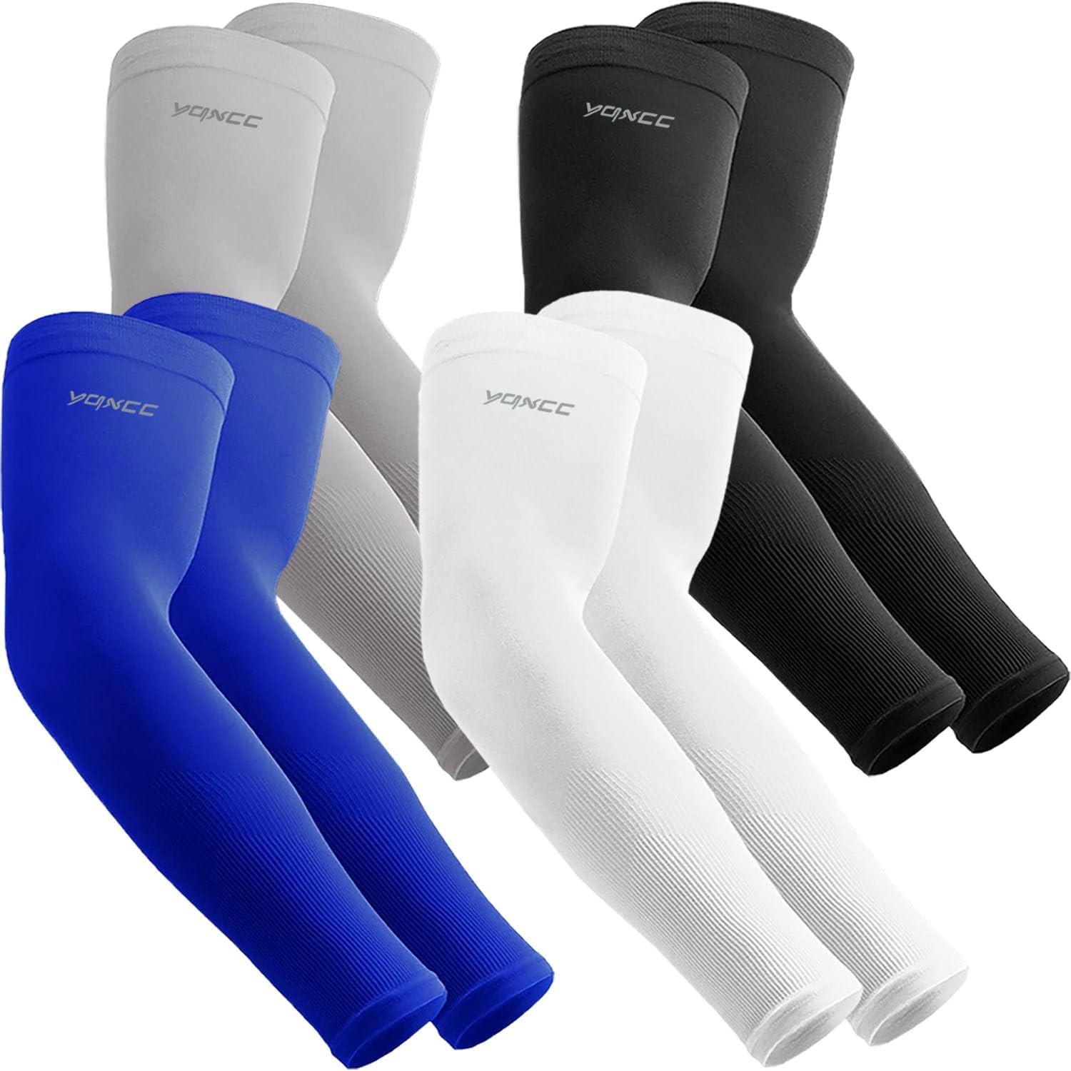 4 Pairs Arm Sleeves for Men Women | UPF 50 Cooling UV Sun Protection | Sports