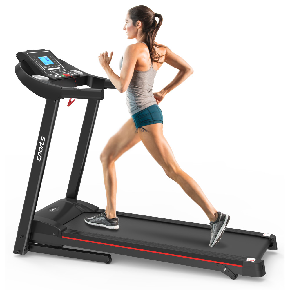 Foldable Treadmill with Incline - Electric Running Machine w/ Bluetooth & LCD