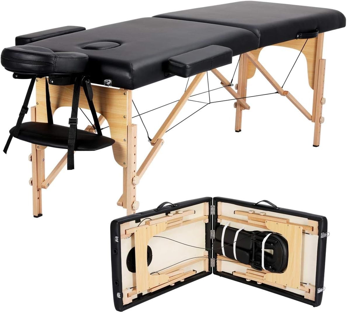 Yaheetech Massage Table Portable Lash Beds Spa Bed Massage Couch Foldable Spa