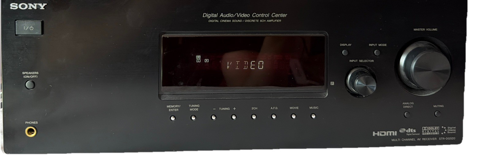Sony STR DG520 Multi Channel AV Dolby Digital Receiver HDMI Black Tested