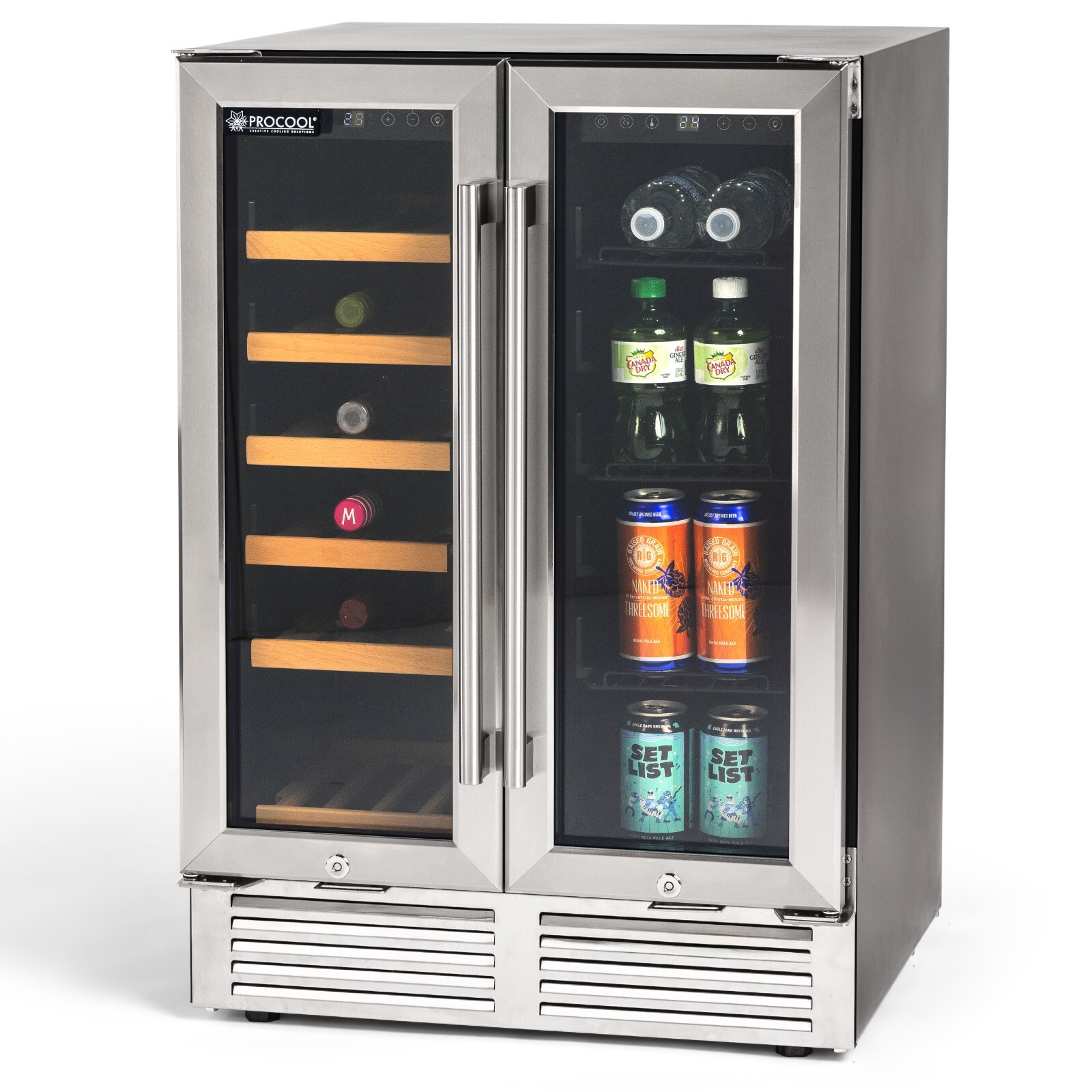 Procool Residential Dual Zone Under Bar Wine and Beverage Cooler