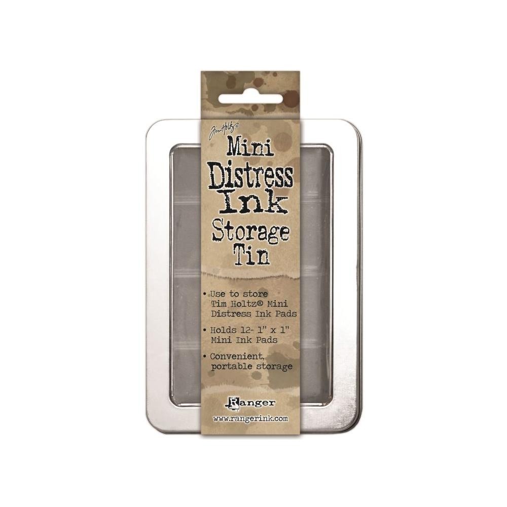 Tim Holtz ~ DISTRESS MINI INKS ~ Storage Tin ~ Holds 12 Pads ~ Ranger