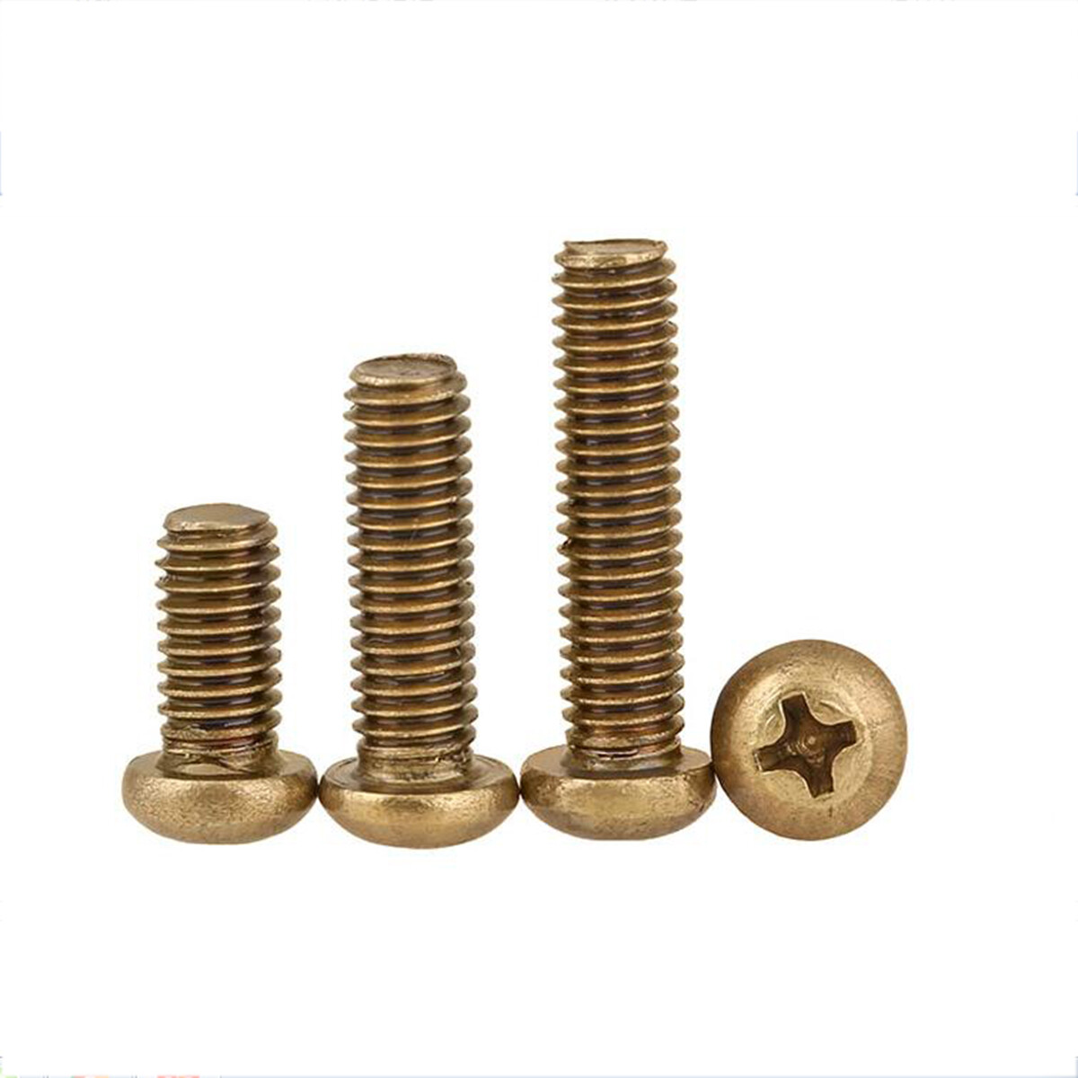 Solid Brass Pan Head Phillips Screws M2 M2.5 M3 M4 M5 M6 Machine Screws Bolts
