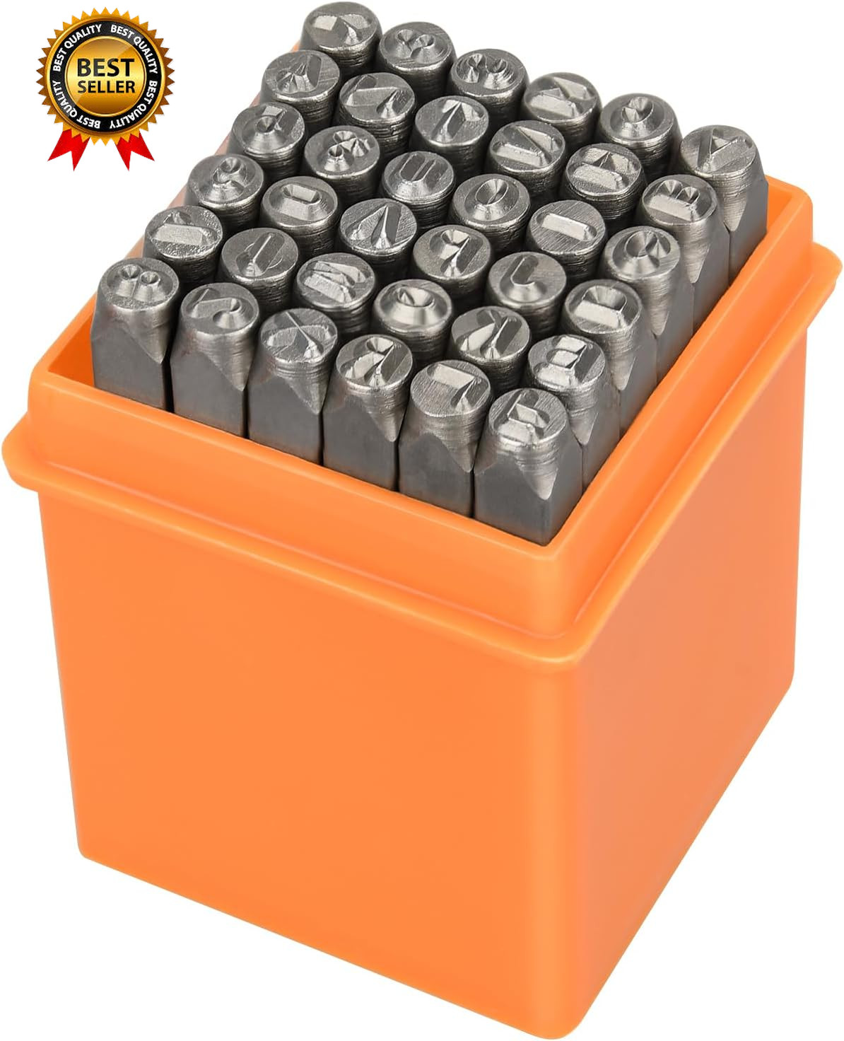 37Pcs Metal Stamping Kit 3Mm 1 8 Number and Letter Stamp Set  Include...