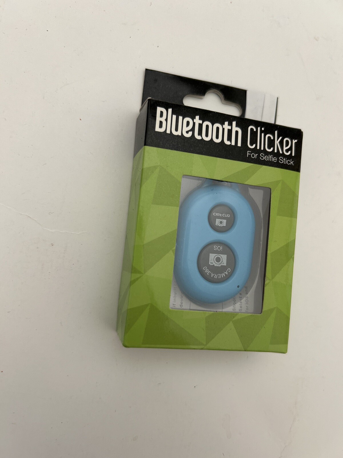 Selfie Wireless White Shutter Button for Apple and Android Devices 30ft